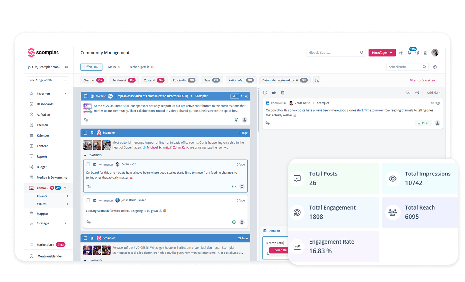 Social Media Community Management Performance Analyse
