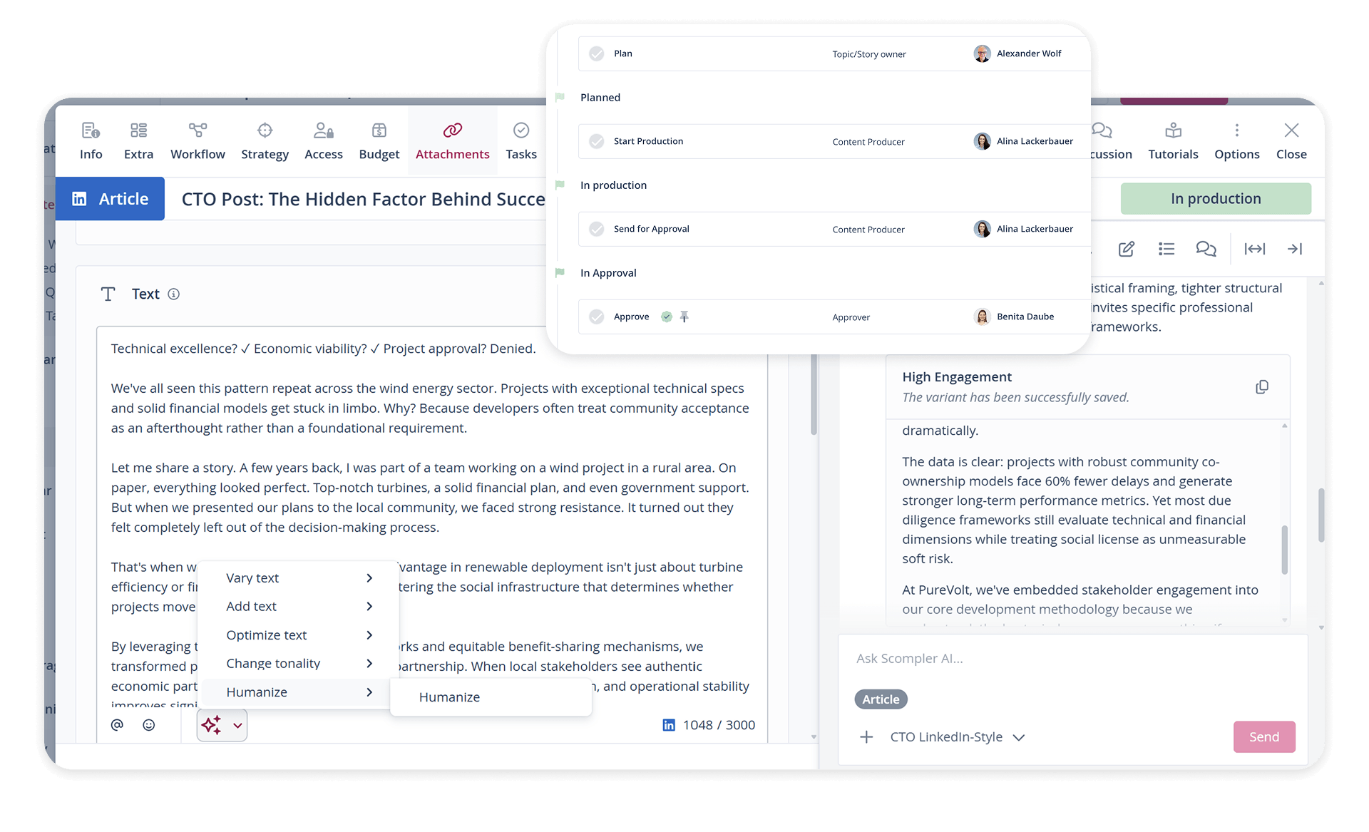 Social Media Publishing und Workflow