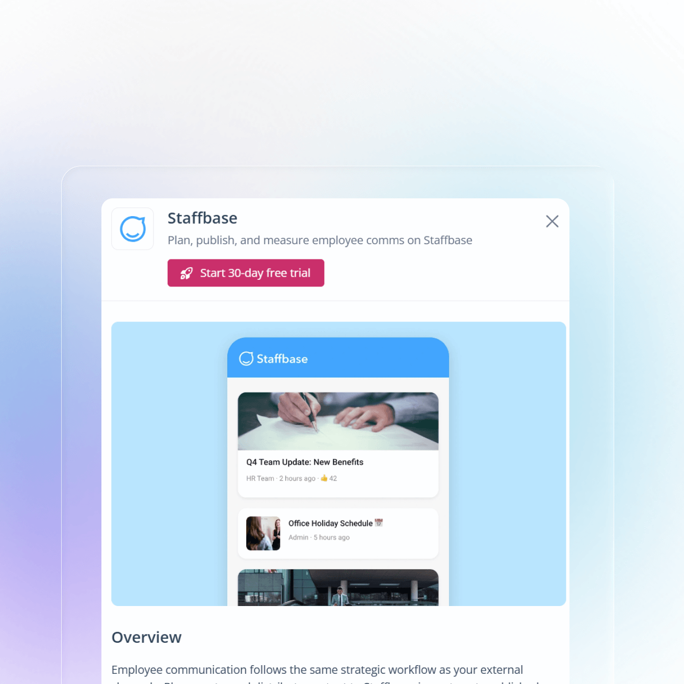 Staffbase Marketplace App