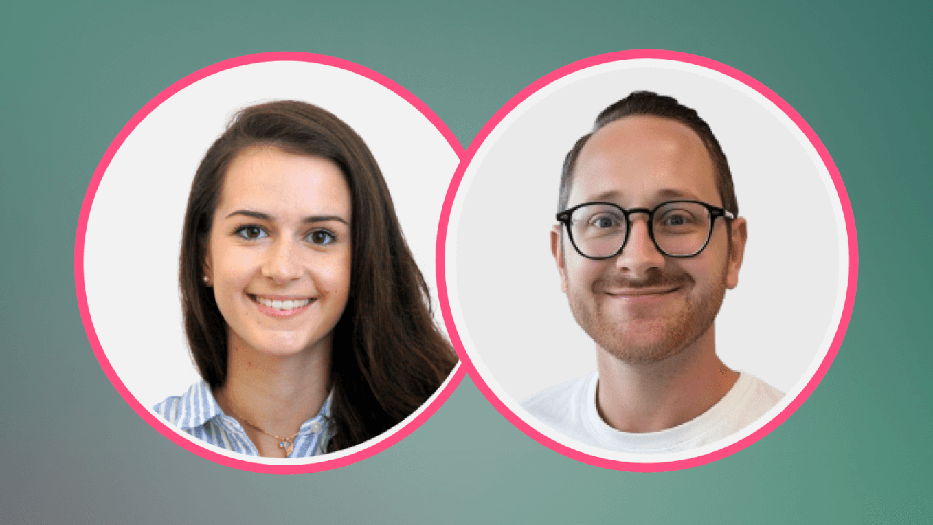 Referenten Alina Lackerbauer und Erik Pauli präsentieren Insights für die strategische KI-Kommunikation im Webinar.