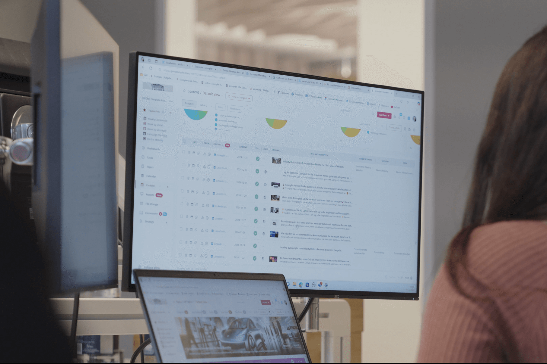 So funktioniert der nahtlose Wechsel zu Scompler 6 Mitarbeiterin nutzt modernes Content Management System zur Umsetzung ihrer Digitalen Strategie und erfolgreichen Toolwechsel.