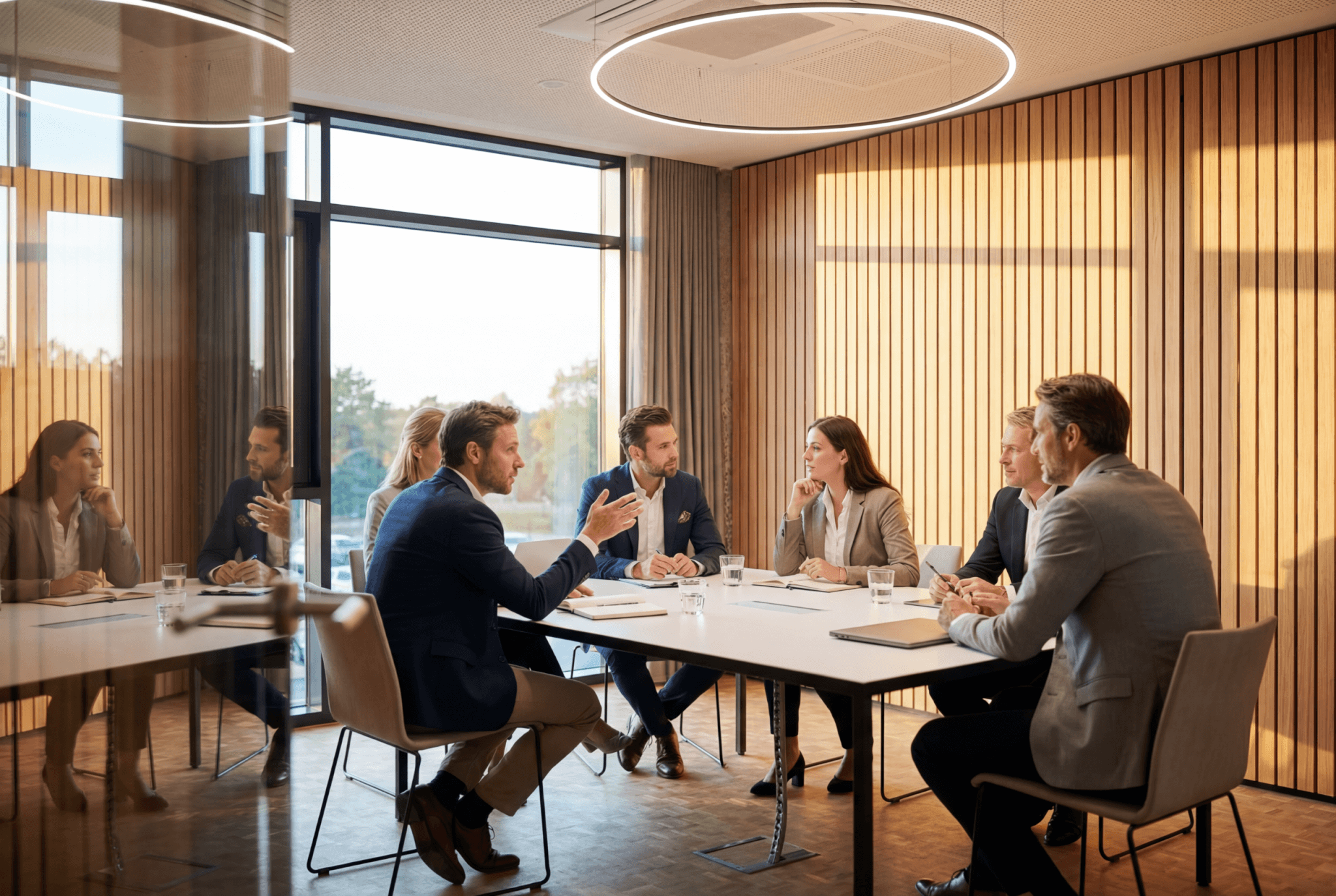 Die Bedeutung einer Kommunikationsstrategie f&uuml;r Unternehmen und Organisationen wird in diesem Team-Meeting besprochen.