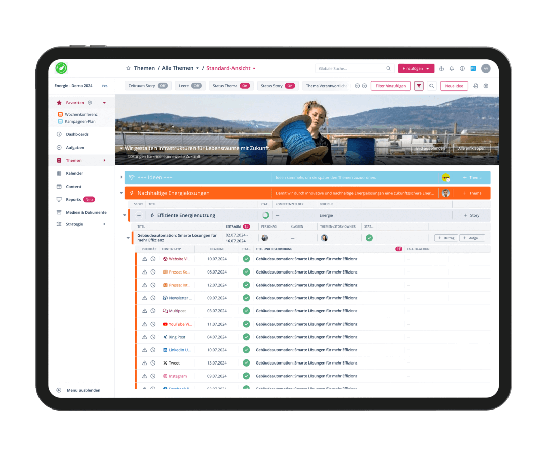 Communication Power: Strategische Themen in der Energiebranche 13 redaktionsplan content management marketing software effizienz