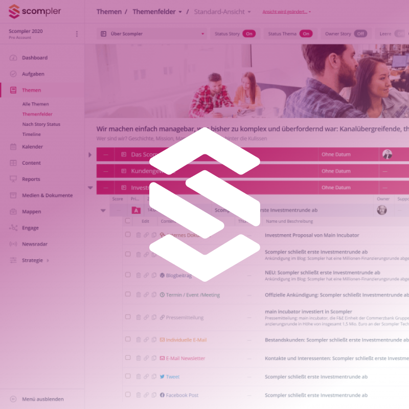 Scompler - Tool zur Themen- und Content-Planung