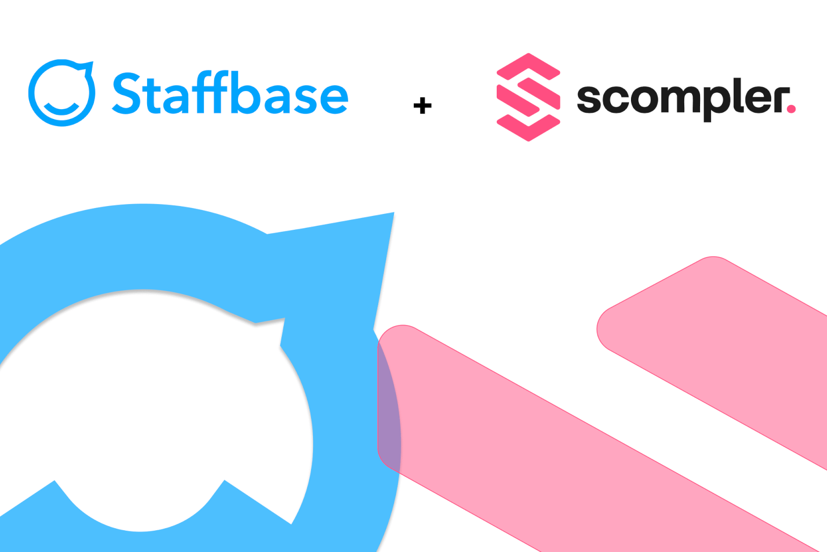 Integration mit Staffbase 4 Staffbase und Scompler Logos symbolisieren die Integration für optimierte Kommunikationsplanung und Content-Strategie.